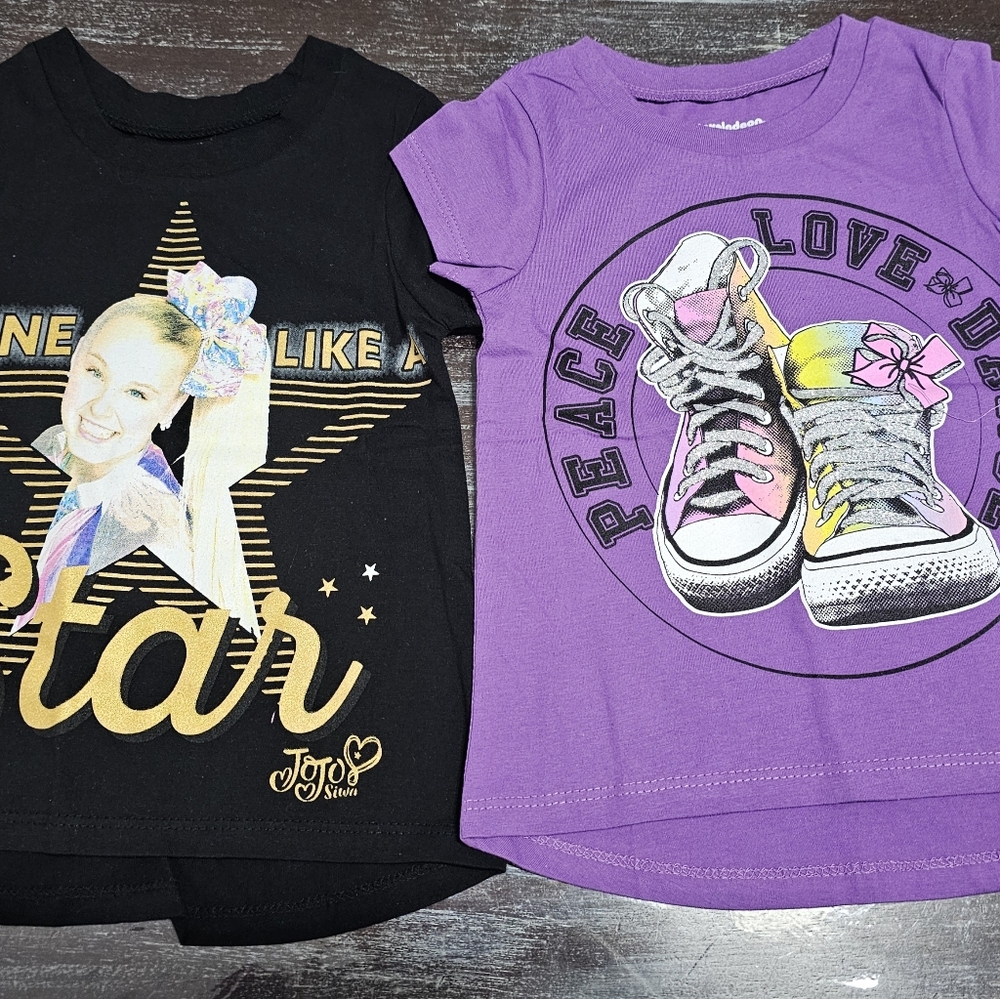 JoJo Siwa Black and Purple Kids T-shirts 4T